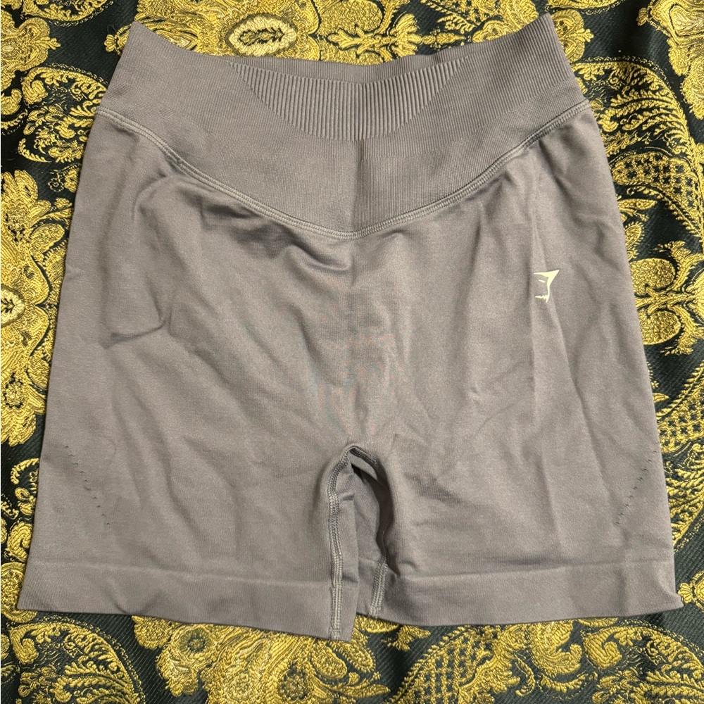 Gymshark Gray Bike Shorts with Elastic Waistband
